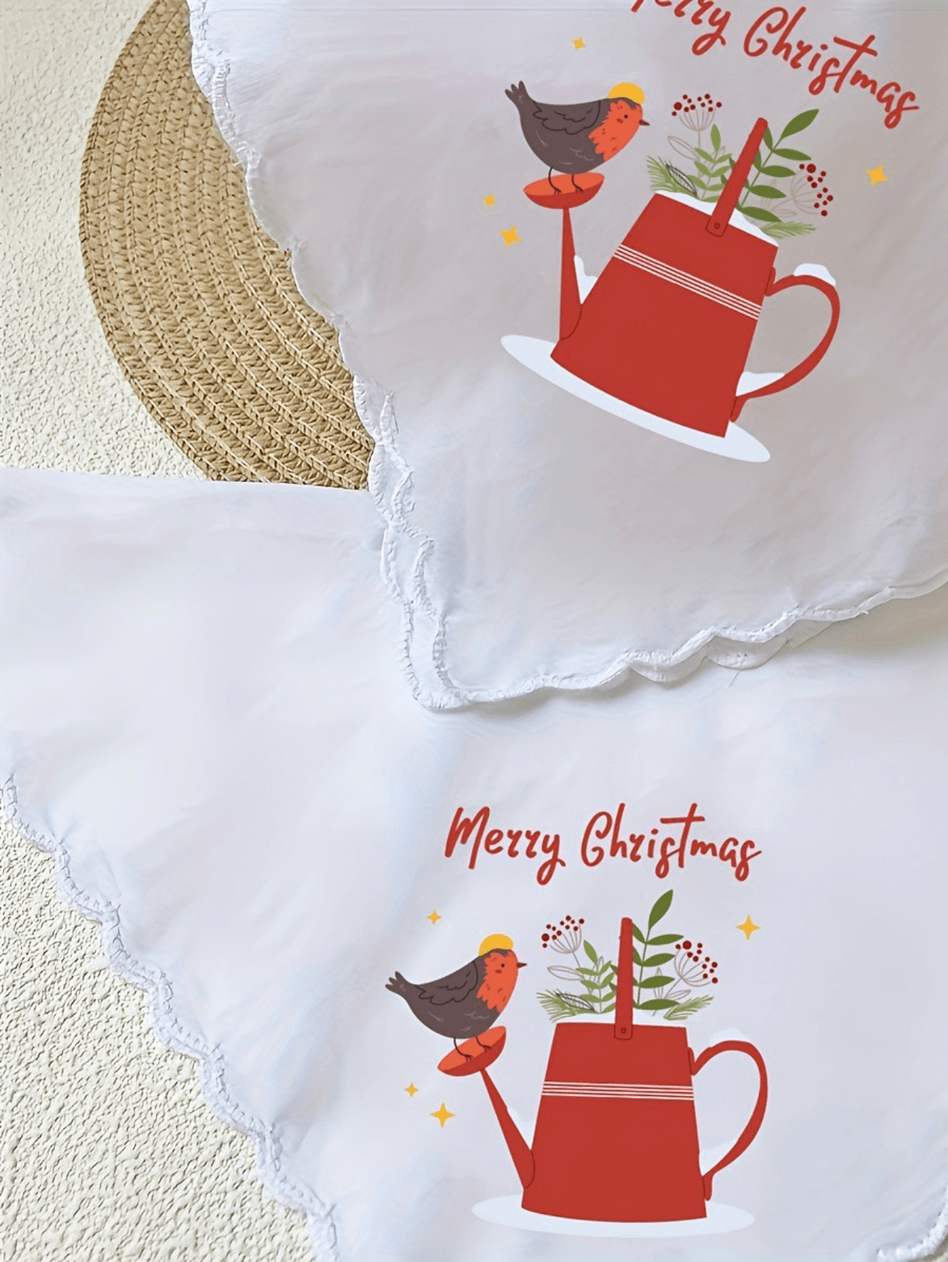 DIY Christmas themed handkerchief